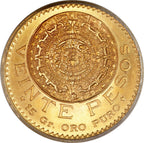 20 Pesos (Mexique) - Or - Diverses années