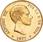 25 Pesetas (Spain) - Gold - Various years