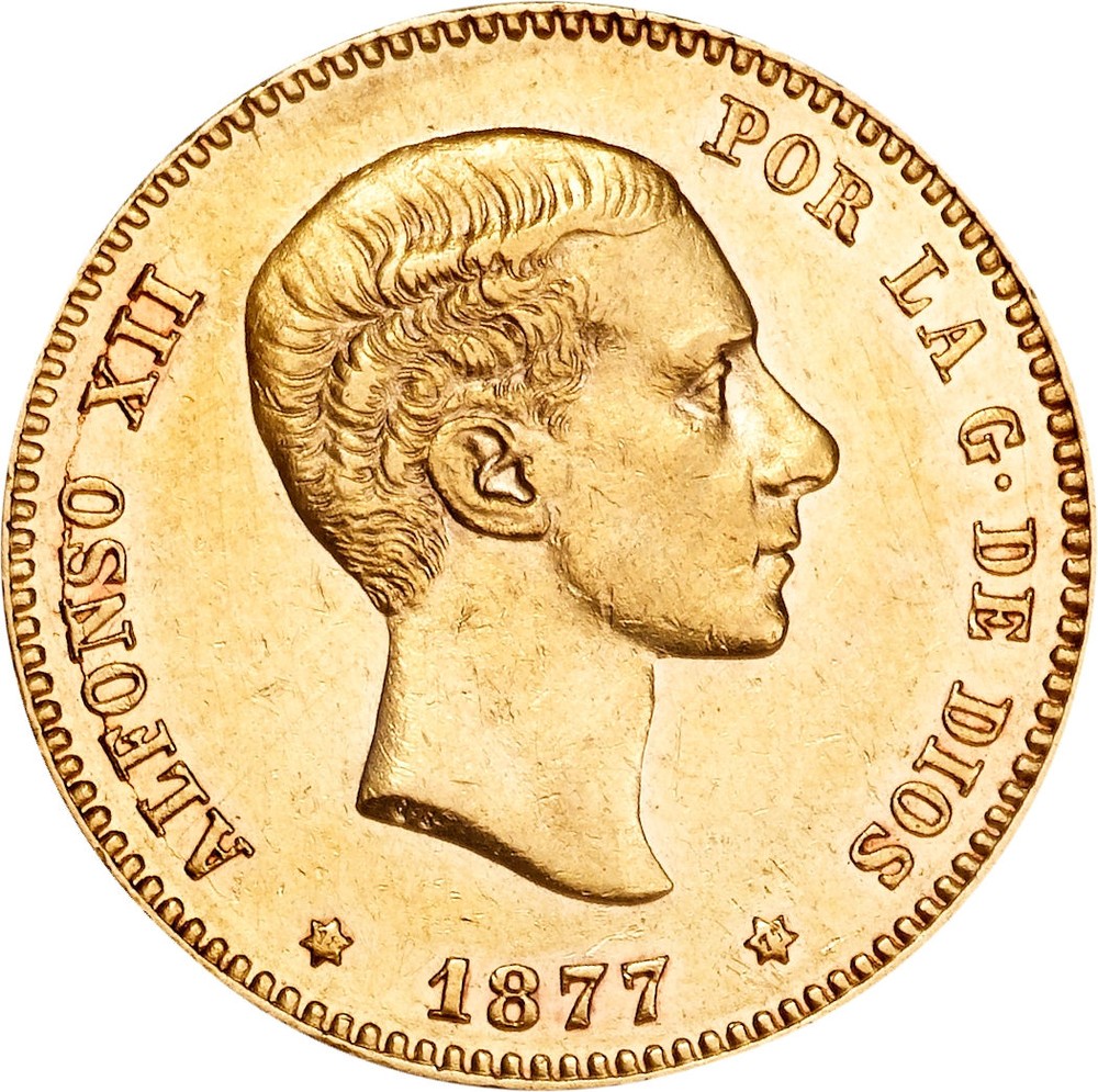25 Pesetas (Espagne) - Or - Diverses années
