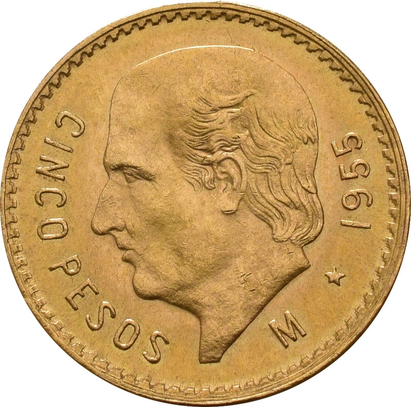 5 Pesos (Mexique) - Or - Diverses années